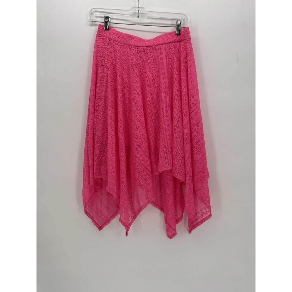 New Epic Threads Hot Pink Lace‎ Handkerchief Skirt Epic Mermaid XL Lined Barbie